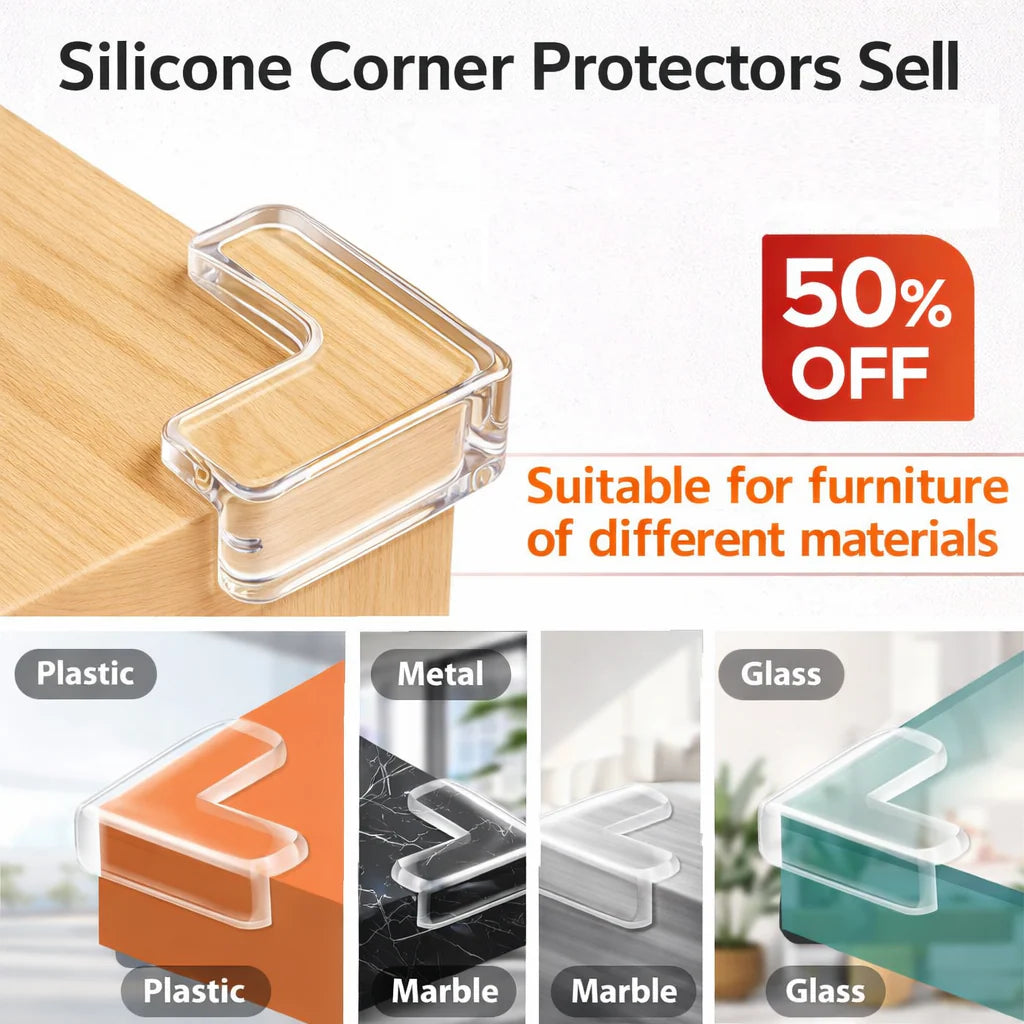 Silicone Corner Protectors for Baby Proofing